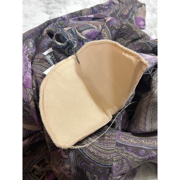 VTG Michelle Stuart Dolman Sleeve Floral Dress 8 100% Rayon Cottage Retro Boho - Picture 9 of 9